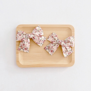 Girl Hair Clip Bow Floral CNY Pair (GHP6404)